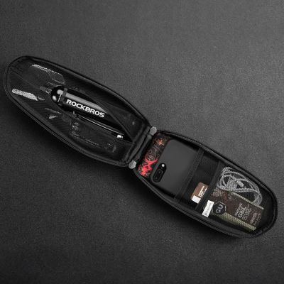 4. Rockbros B62 Fahrradtasche für Lenker oder Rahmen 2L - Schwarz