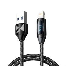 USB-A-Kabel – Lightning Wozinsky WUALC1 mit LED-Anzeige 2,4 A 1 m – Schwarz