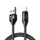 USB-A-Kabel – Lightning Wozinsky WUALC1 mit LED-Anzeige 2,4 A 1 m – Schwarz