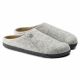 7. Birkenstock Zermatt Cozy Home Hausschuhe aus hellgrauem Wollfilz, normale Weite (1015080)