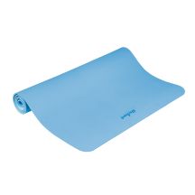 Gymnastikmatte für Yoga, Pilates, Fitness, 200 x 115 cm, 1 cm dick, TPE-Material, blau, REBEL ACTIVE