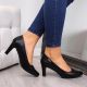 6. Schwarze Pumps mit Blockabsatz W Sergio Leone