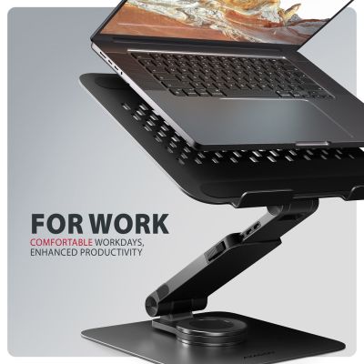 2. Axagon STND-LRB Laptop-Ständer, 360° drehbar, Doppelgelenk, Extenderbar Notebook- und Tablet-Ständer Schwarz 43,9 cm (17,3")