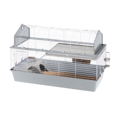 FERPLAST Stall 120 – zweistöckiger Käfig für Meerschweinchen und Kaninchen