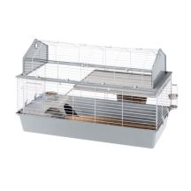FERPLAST Stall 120 – zweistöckiger Käfig für Meerschweinchen und Kaninchen