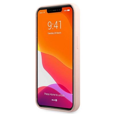 5. Karl Lagerfeld Silikon Karl&Choupette Hülle für iPhone 13 Pro / iPhone 13 - Hellrosa