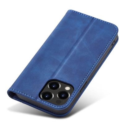 2. Magnet Fancy Case Hülle für iPhone 14 Flip Cover Wallet Stand blau