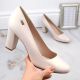 16. Sergio Leone W SK193B Pumps mit beigefarbenem Perlenabsatz 