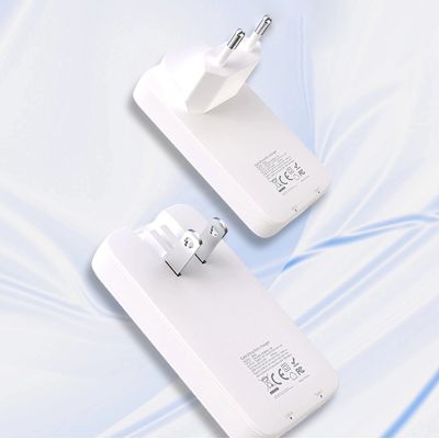 8. Dudao A65Q 65W GaN Reise-Wandladegerät USB-A / USB-C PD Ultradünn EU / US - Weiß