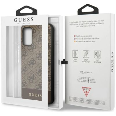 7. Guess 4G Stripe Collection Samsung Galaxy S20+ Hülle – Braun