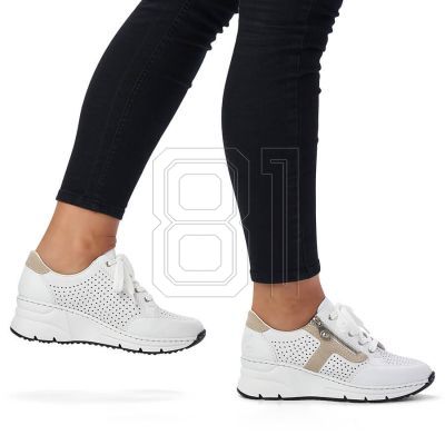 15. Rieker W N6304-80 weiße Lederkeilschuhe
