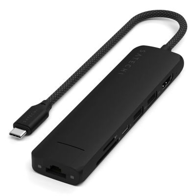 Satechi ST-P7SK USB-Typ-C Hubs und Konzentratoren 10000 Mbit/s Schwarz