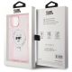 8. Karl Lagerfeld KLHMP15SHMRSCHP iPhone 15 6,1" rosa/rosa Hardcase Ringständer Choupette Head MagSafe