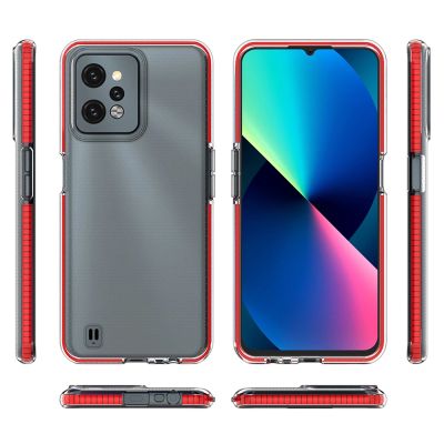 2. Spring Case für Realme C31 Silikonhülle mit Rahmen hellblau