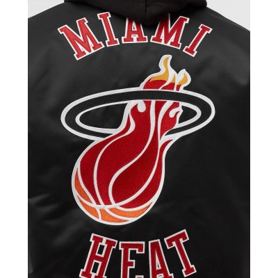 5. Mitchell & Ness NBA Schwergewicht Satinjacke Miami Heat M OJBF3413-MHEYYPPPBLCK