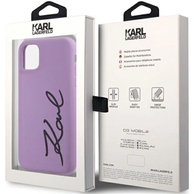 8. Karl Lagerfeld KLHCN61SKSVGU iPhone 11 / Xr 6,1" lila/lila Hardcase Silikon Signature