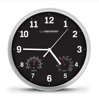 13. Esperanza LYON EHC016K Wanduhr (schwarz)