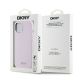8. DKNY Flüssigsilikon-MagSafe-Hülle mit kleinem Metalllogo für iPhone 15 Plus / 14 Plus – Rosa