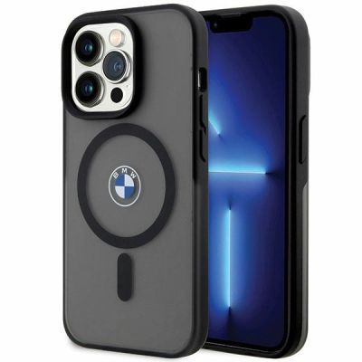 BMW Signature MagSafe Hülle für iPhone 14 Pro – Schwarz