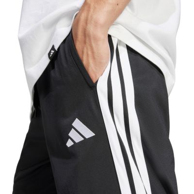 5. adidas Herren-Trikothose mit 3 Streifen, normaler Passform und offenem Saum, Schwarz, JI8802