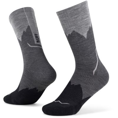 Buff Merino Leichtgewicht Crew Socken LWC3 Schwarz L Socken
