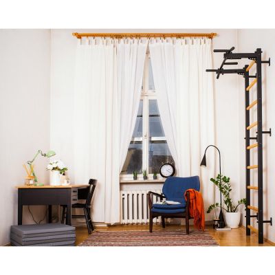 6. Turnwand-Stangen aus Holz und Metall mit Metall-Stangenbank K 721B