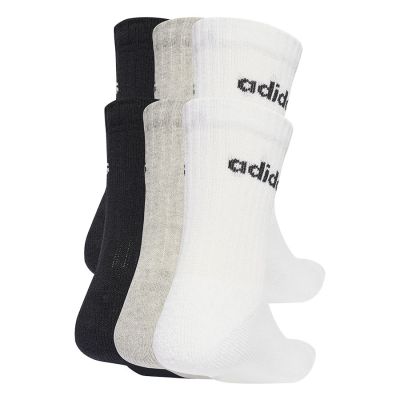 2. Adidas Linear Crew Socken, gepolstert, 6 Stück, JL6095