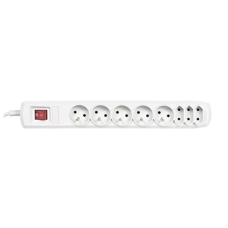 2. Activejet APN-8g/3m-GR Überspannungsschutzleiste (3 x Typ C, 5 x UTE; 10 A; 3 m; grau)