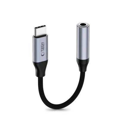 2. Tech-Protect Ultraboost USB-C auf 3,5-mm-Klinken-DAC-Adapter – Dunkelgrau
