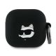 Karl Lagerfeld Silikon-Choupette-Kopf 3D-Hülle für AirPods 4 – Schwarz