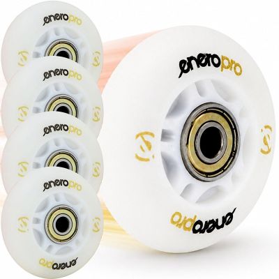 5. ENERO PRO PU-Roller-Skate-Rollen 64 mm, 4 Stück mit ABEC 7 LED-Kugellagern