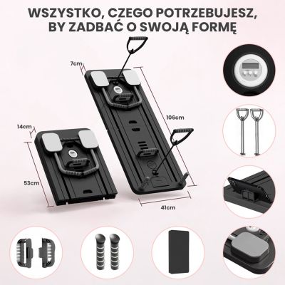 7. Extralink | Pilates-Board | Reformer für Bauchmuskelübungen und Liegestütze