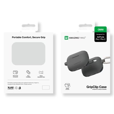 4. AmazingThing Omni Case für AirPods Pro 2, Silikonhülle, Schwarz