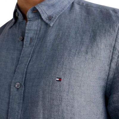 8. Tommy Hilfiger Pigmentgefärbtes Leinenhemd M MW0MW23147