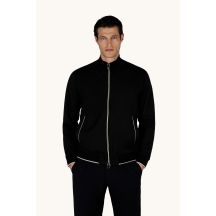 Paul&Shark Herren-Sweatshirt mit Reißverschluss aus Baumwolle und Lyocell, schwarz (26411809-11)