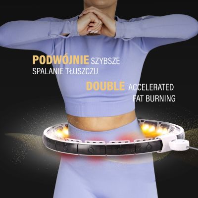 10. Hula Hop HMS HHM16 mit Magnet und Gewicht, weiß + Zähler