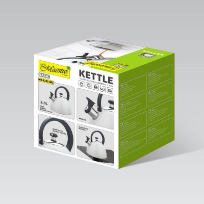 6. Nicht elektrischer Wasserkocher 2,5 l MR-1302-WG MAESTRO