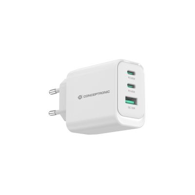 3. Conceptronic ALTHEA21W65 Universelles Ladegerät für Mobilgeräte, Weiß, AC-Schnellladung, Intern