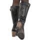7. Schwarze Damen-Lederstiefel mit Absatz Rieker Y2581-00