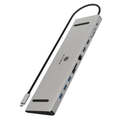 IcyBox USB-C -> HDMI/VGA/USB-A/USB-C/3,5-mm-Dockingstation