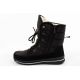 3. Progress Damen-Winterstiefel, schwarze gefütterte Schneestiefel mit Schaffellfutter