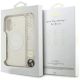 8. Guess IML Flowers Electro Pearl Strap MagSafe Hülle für iPhone 17 - weiß