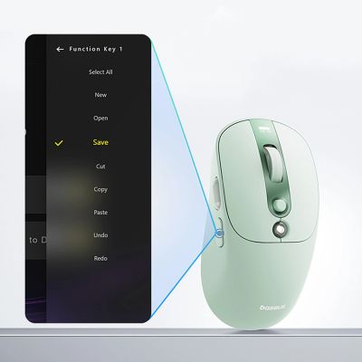 15. Baseus Editor Kabellose Computermaus mit 800-mAh-Akku und Akkuanzeige – Grün
