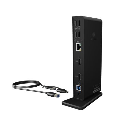 ICY BOX IB-DK2251AC Kabelgebundener USB 3.2 Gen 2 (3.1 Gen 2) Typ-A, Schwarz