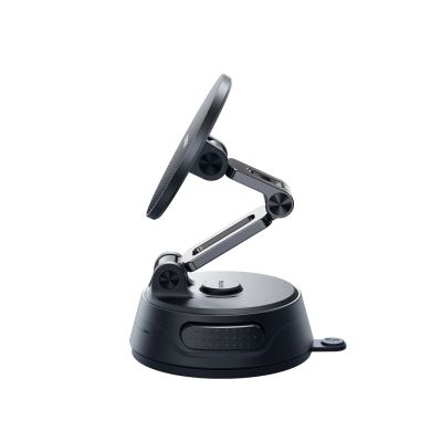 3. Joyroom JR-ZS510 Gel-Saugnapf MagSafe Faltbare Autohalterung für Handys - Gunmetal Schwarz