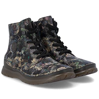10. Gefütterte Damen-Ankle-Boots mit Blumenmuster Rieker 53632-90