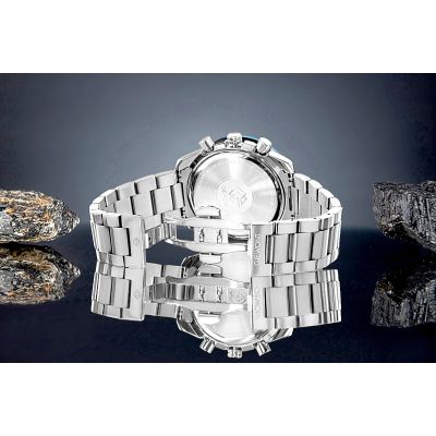 6. Giewont Herrenuhr Chronograph Saphir Silber Blau GW8720-B3