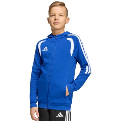 4. adidas Tiro 26 League Sweatshirt mit durchgehendem Reißverschluss für Kinder, Blau KF9102