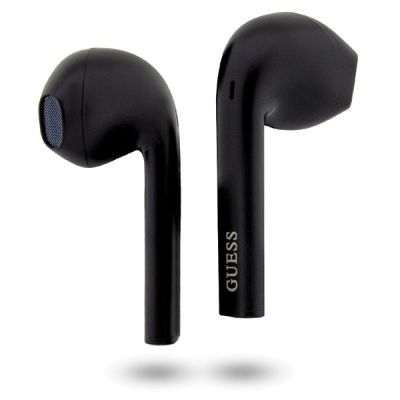 3. Guess GUTWST26PSK TWS Bluetooth-Kopfhörer + Dockingstation – Schwarz Klassisches EST-Logo