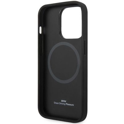 7. Hülle BMW BMHMP14L22RFGR iPhone 14 Pro 6.1" Burgund/Burgund Leder Rautenmuster MagSafe